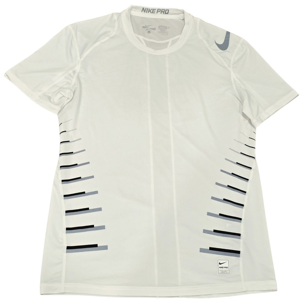 Nike Pro Dri-FIT Fitted Shirt Men's Medium White Training 811211-100 Athletic